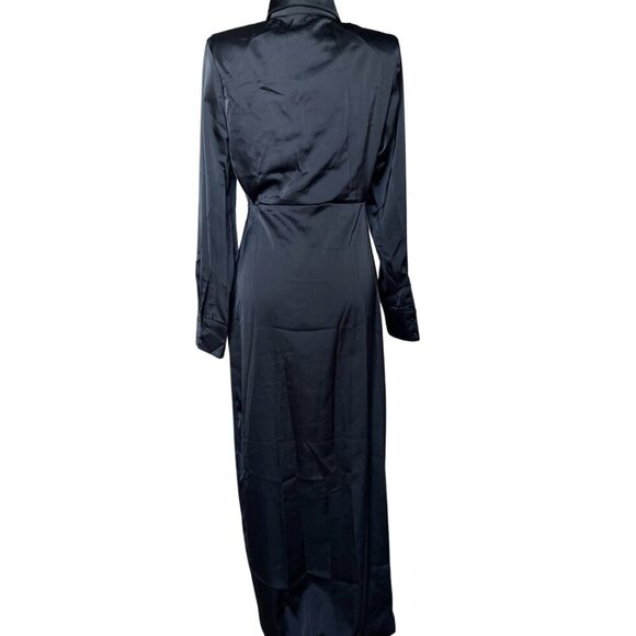 Nasty Gal Satin Wrap Maxi Dress - Picture 3 of 4